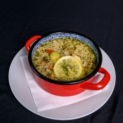 Tejszínes tárkonyos csirkeraguleves burgonyagombóccal1